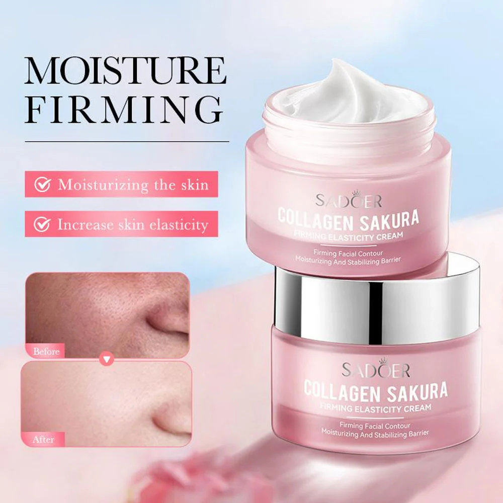 Sadoer Sakura Collagen Firming Elasticity Cream 50g - Image 2