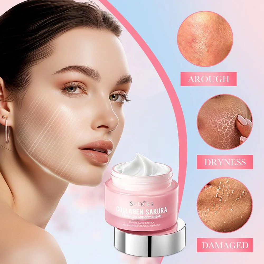Sadoer Sakura Collagen Firming Elasticity Cream 50g - Image 3
