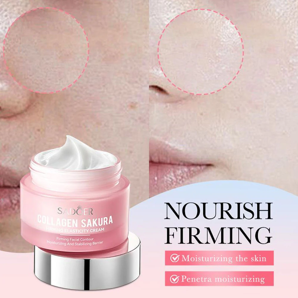 Sadoer Sakura Collagen Firming Elasticity Cream 50g - Image 5