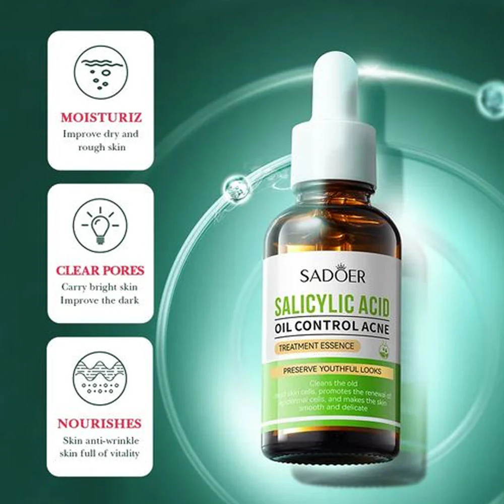 Sadoer Salicylic Acid Oil Control Acne Treatment Essence 30ml - Image 2