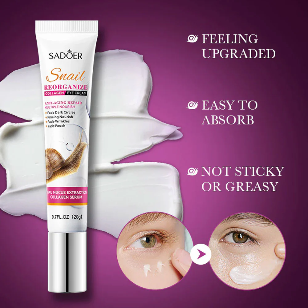 Sadoer Snail Reorganize Collagen Eye Cream 20g - Image 4
