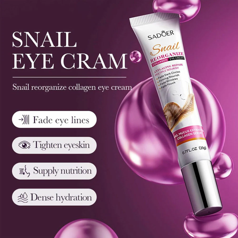 Sadoer Snail Reorganize Collagen Eye Cream 20g - Image 5