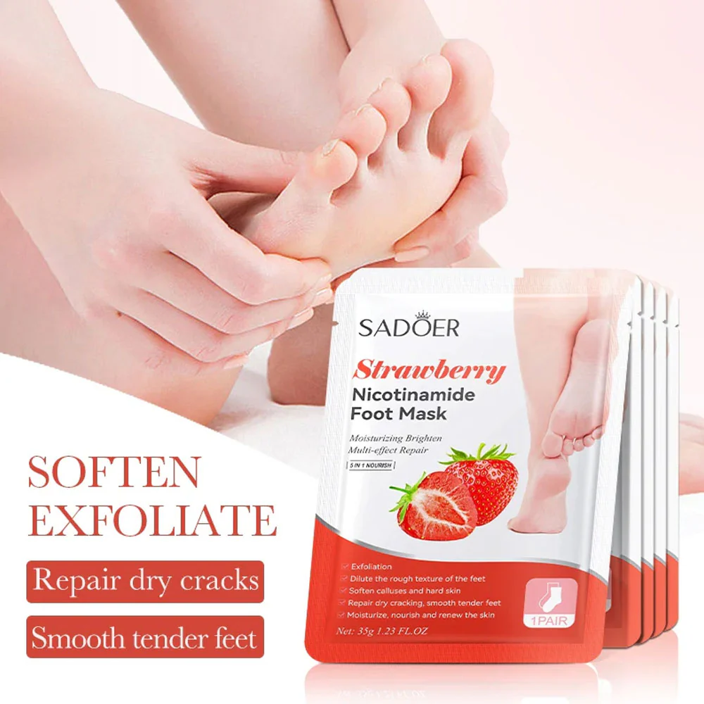 Sadoer Strawberry Nicotinamide Foot Mask 35g - Image 4