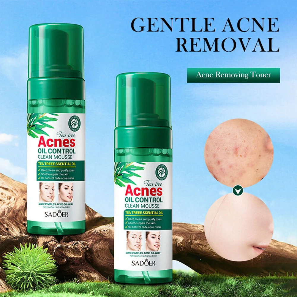 Sadoer Tea Tree Acne Oil Control Clean Mousse 150g - Image 4