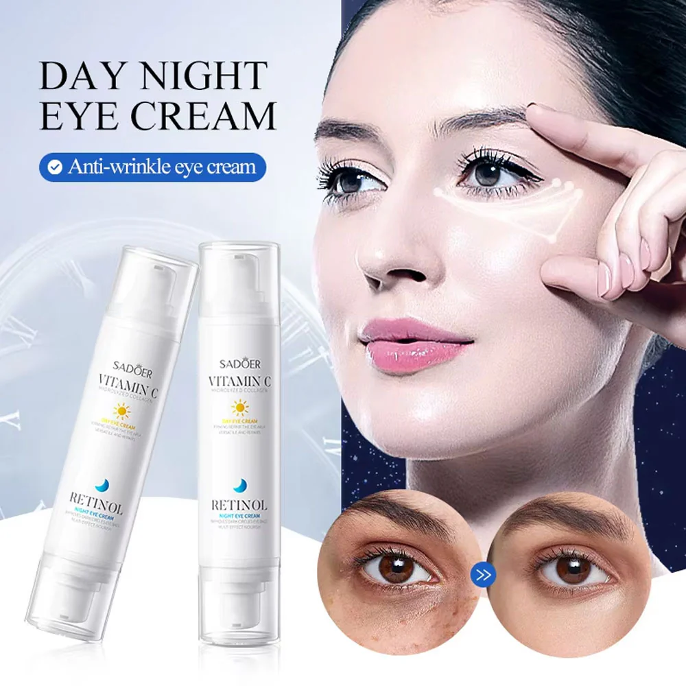 Sadoer Vitamin C Day Eye Cream 10g & Retinol Night Eye Cream 10g - Image 2