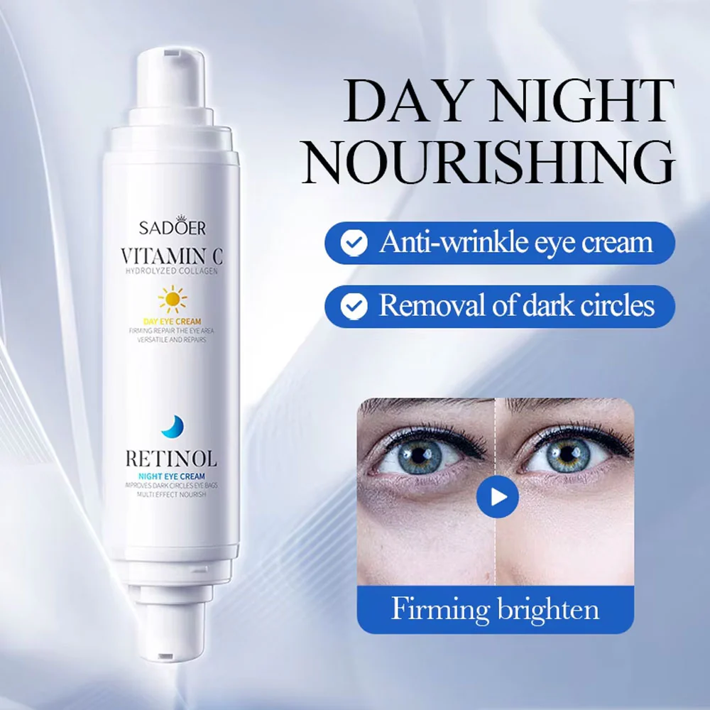 Sadoer Vitamin C Day Eye Cream 10g & Retinol Night Eye Cream 10g - Image 3