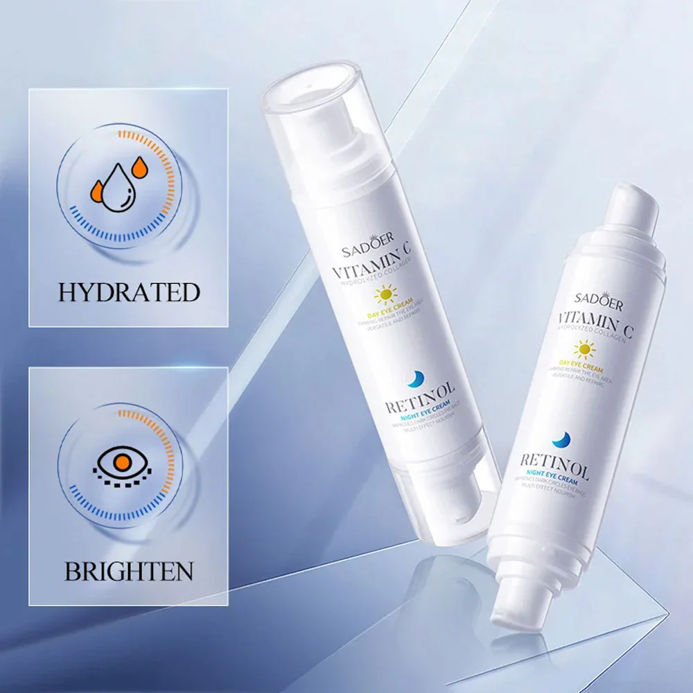 Sadoer Vitamin C Day Eye Cream 10g & Retinol Night Eye Cream 10g - Image 4