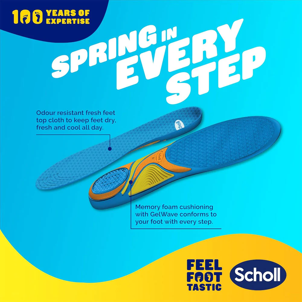 Scholl 1 Pair Gel Activ Formal Supported Feel Springiness Gelwave Technology Size L 7-12 - Image 3