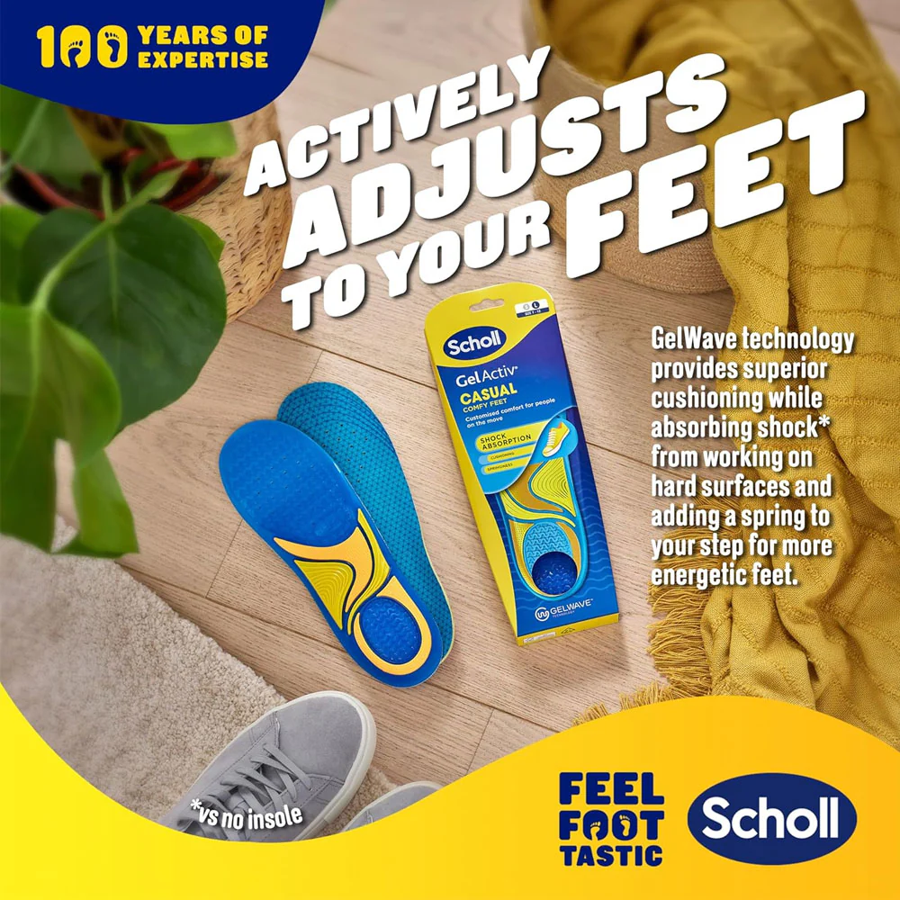 Scholl 1 Pair Gel Activ Formal Supported Feel Springiness Gelwave Technology Size L 7-12 - Image 4