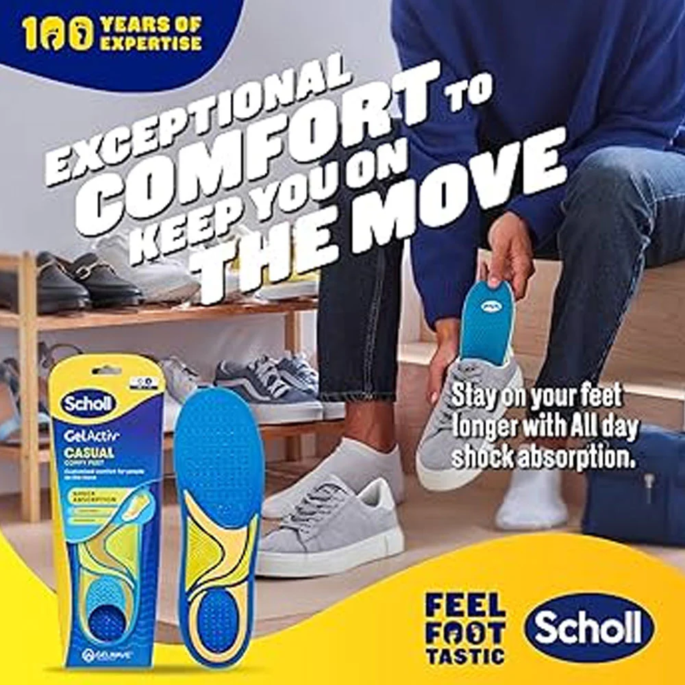Scholl 1 Pair Gel Activ Formal Supported Feel Springiness Gelwave Technology Size L 7-12 - Image 5