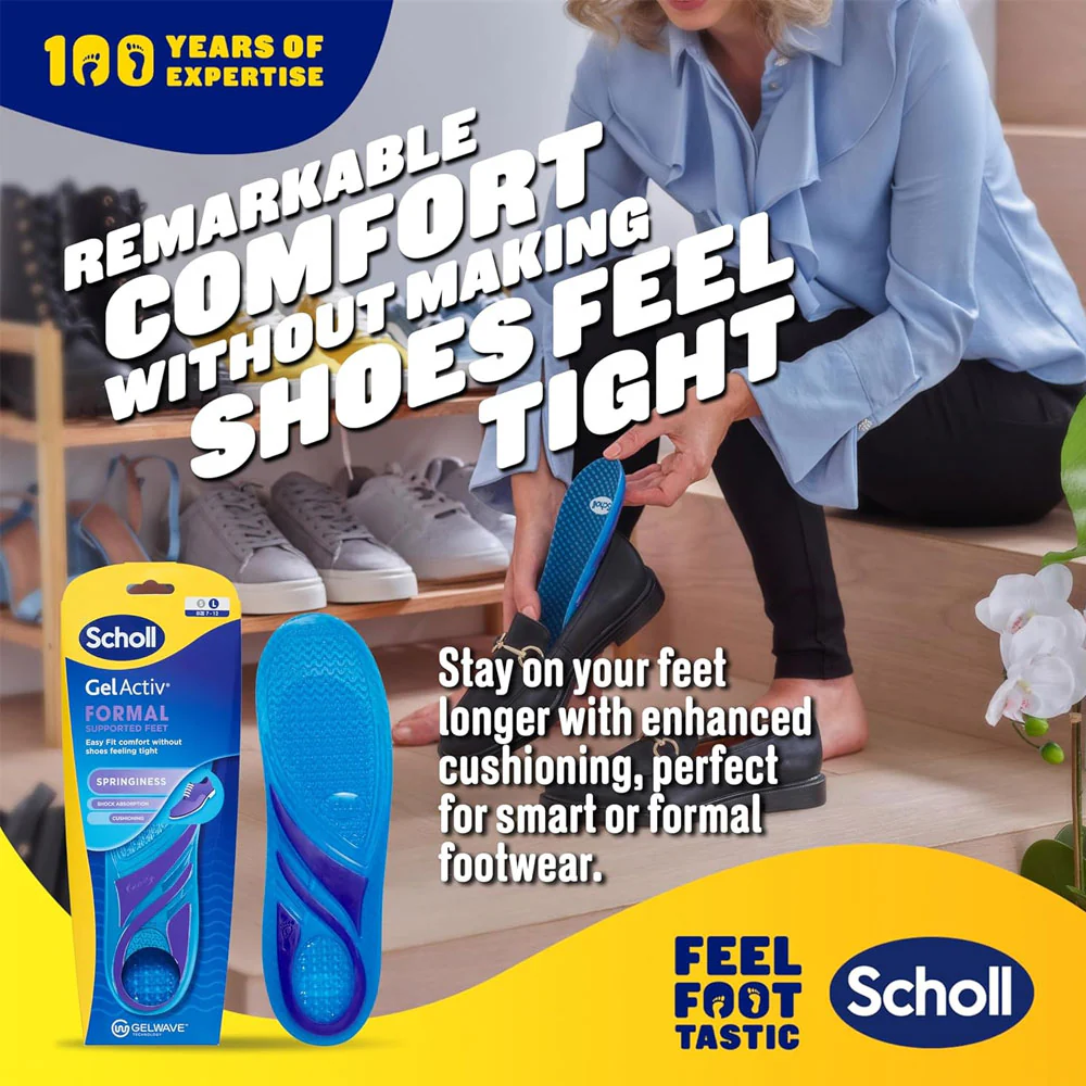 Scholl 1 Pair Gel Activ Formal Supported Feel Springiness Gelwave Technology Size S 4.5-8.5 - Image 5