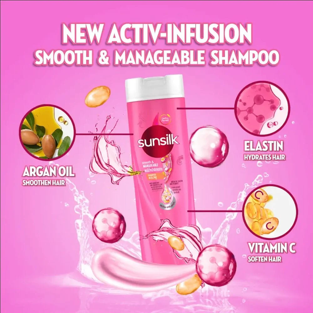 Sunsilk Shampoo Smooth & Manageable 300ml - Image 3