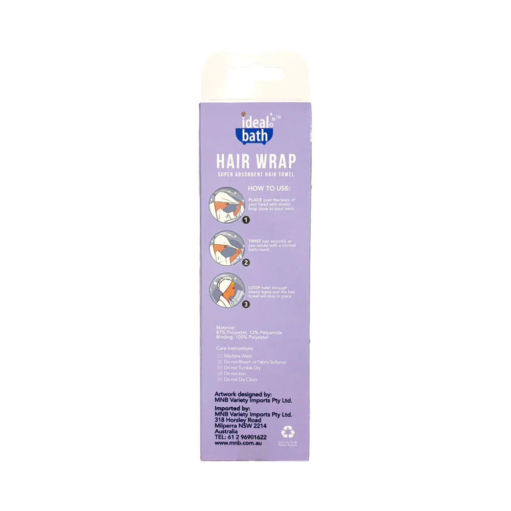 Ideal Bath Microfibre Hair Towel Assorted - Image 8