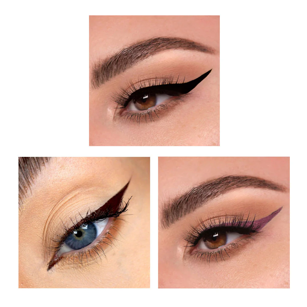 theBalm Schwing Liquid Eyeliner Trio Black Purple Brown - Image 2