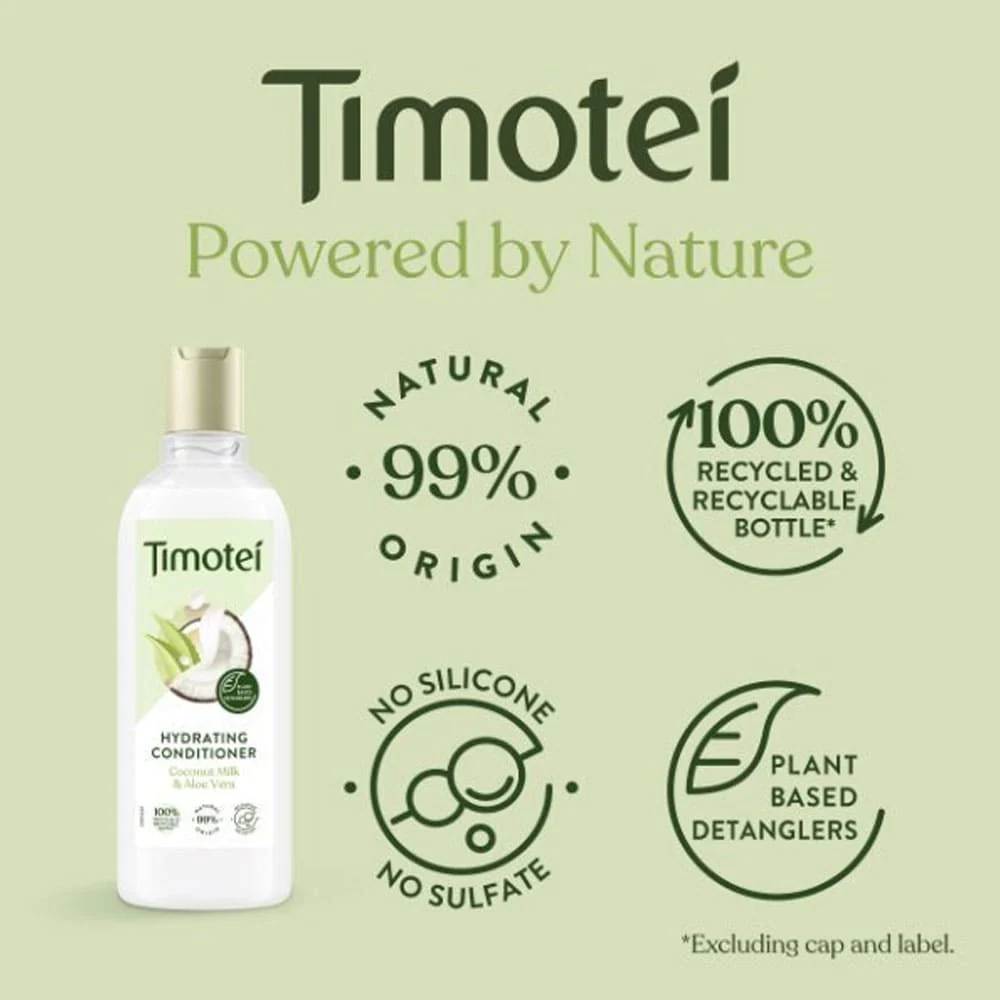 Timotei Conditioner Hydrating Coconut Milk & Aloe Vera 300ml - Image 2