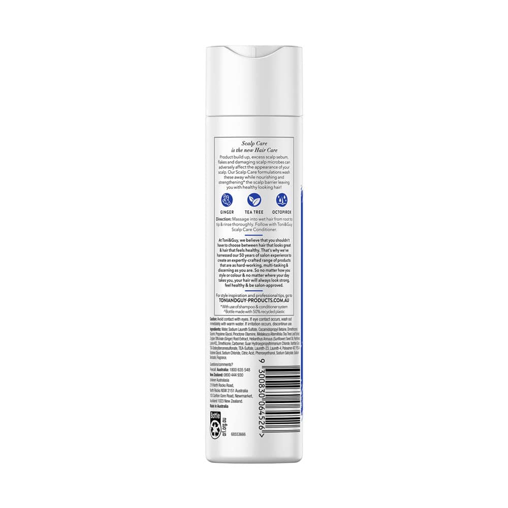 Toni & Guy Shampoo Scalp Care With Tea Tree & Ginger 250ml - Image 2