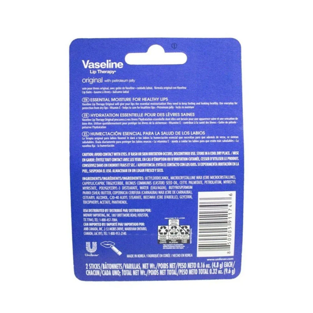 Vaseline Lip Therapy 48Hr Original 2pk - Image 2