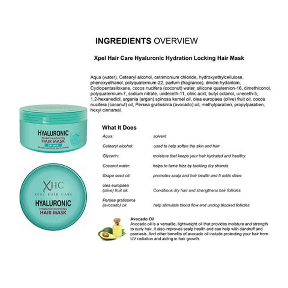 XHC Hyaluronic Hydration Boosting Hair Mask 300ml - Image 3