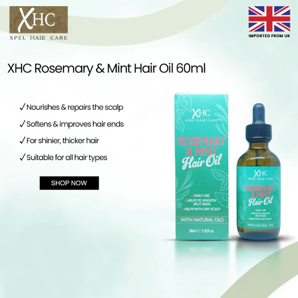 XHC Rosemary & Mint Hair Oil 60ml - Image 3