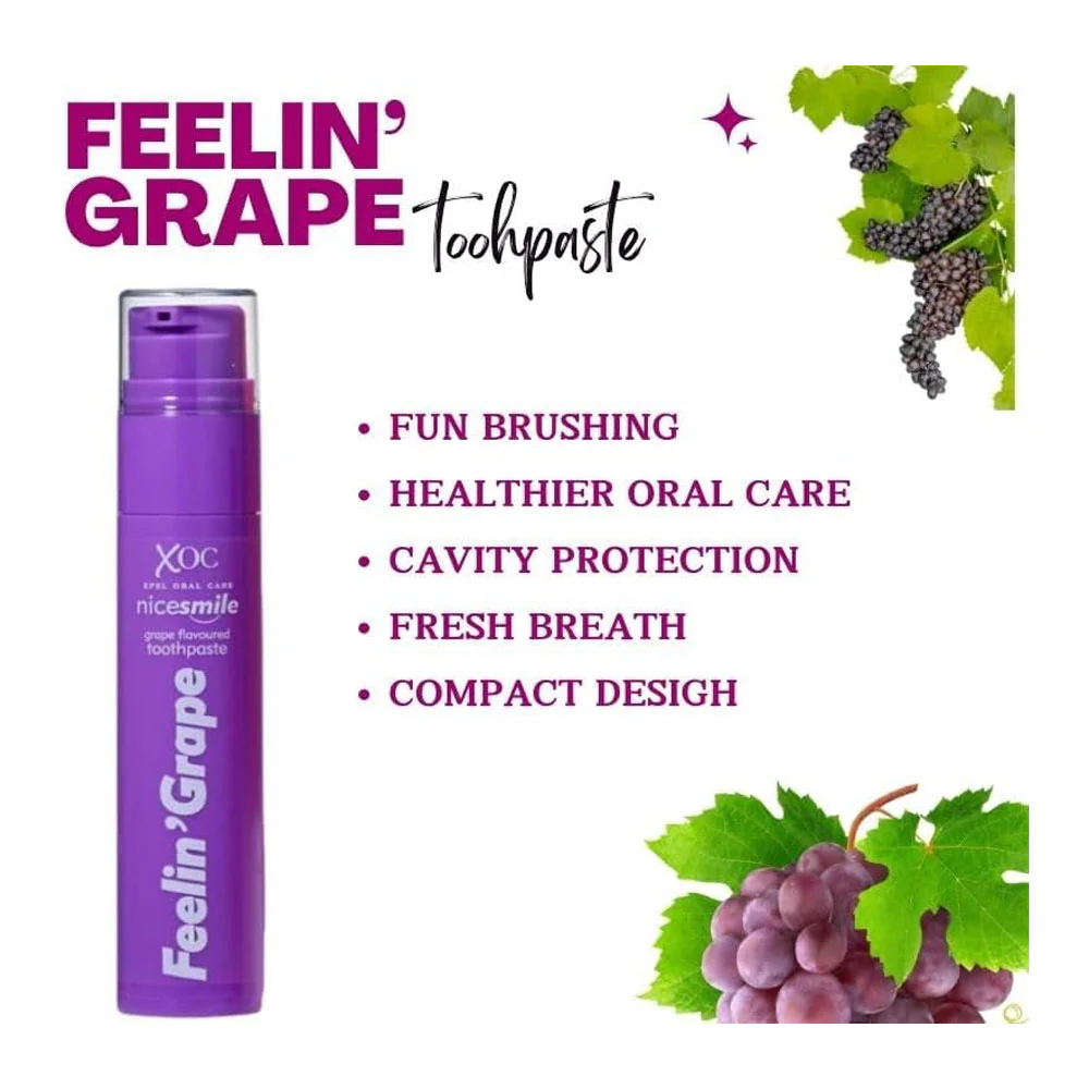 XOC Nice Smile Grape Flavoured Toothpaste Feelin' Grape 60g - Image 2