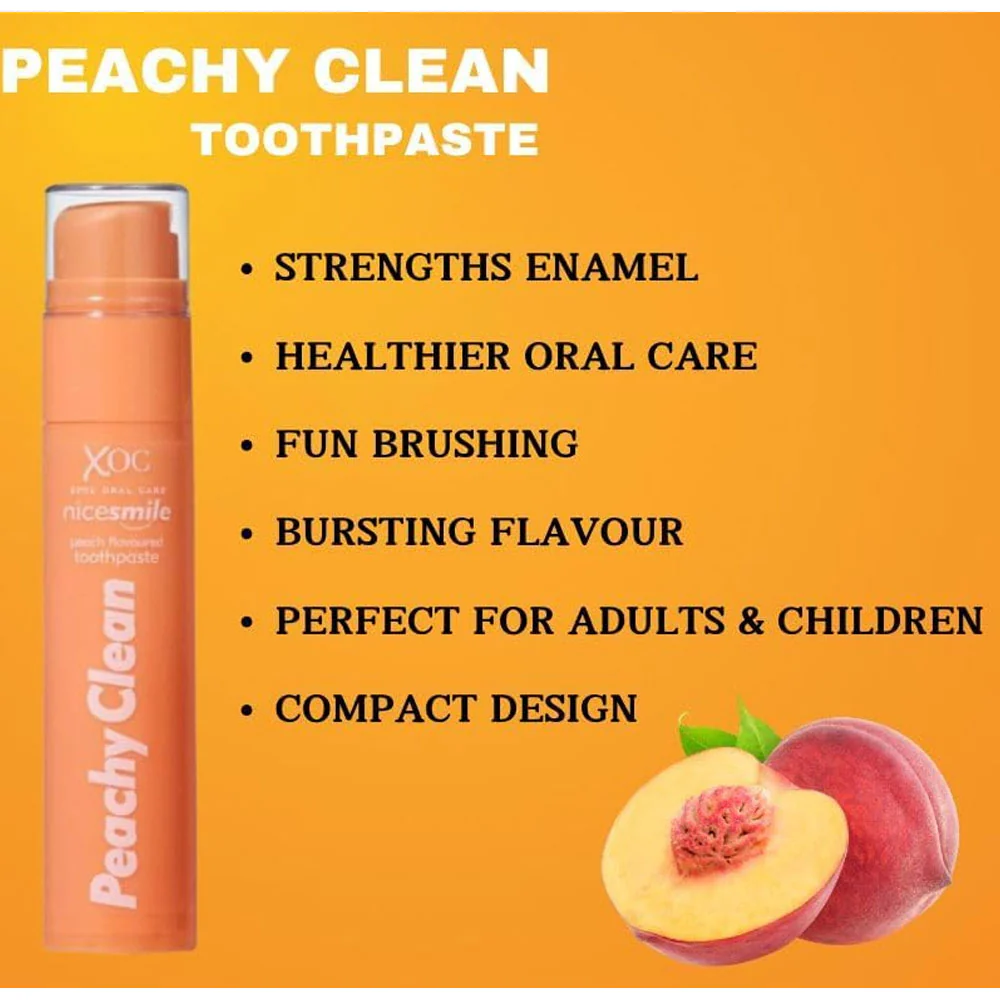 XOC Nice Smile Peach Flavoured Toothpaste Peachy Clean 60g - Image 3