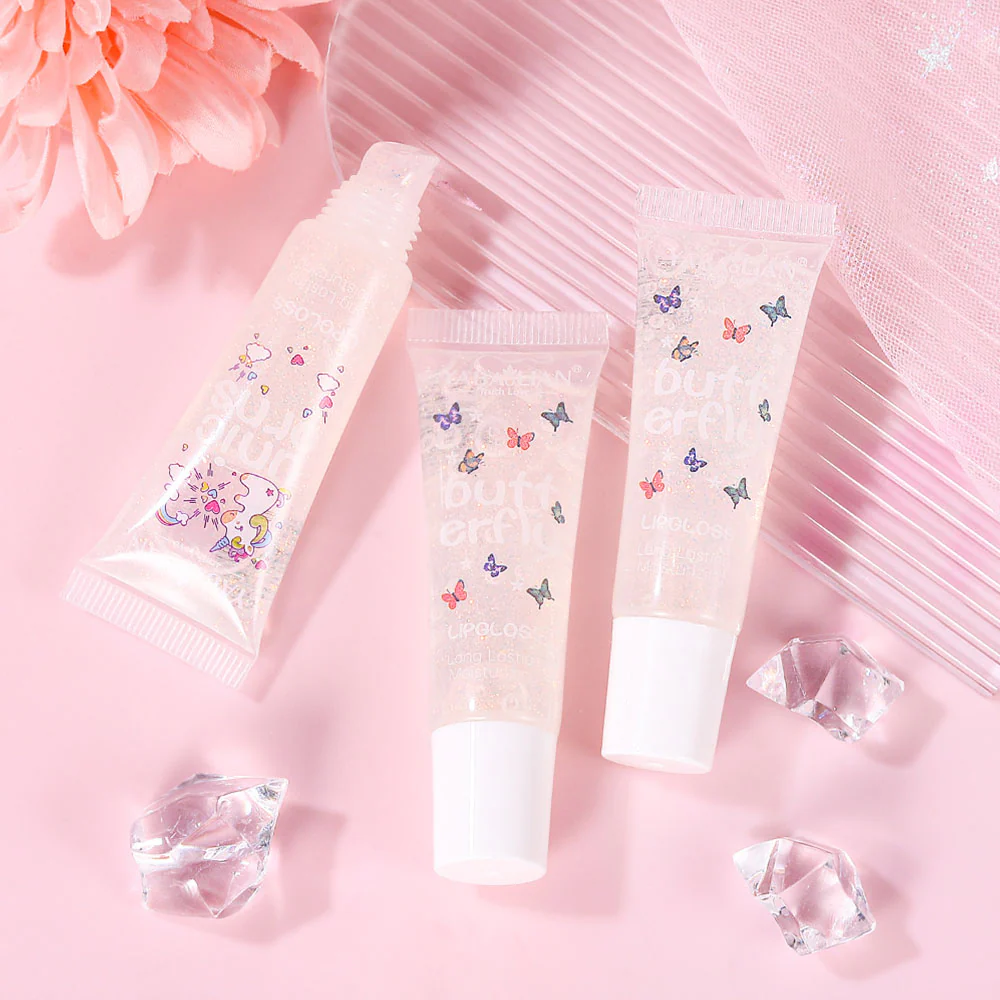 Yabaolian Transparent Lip Gloss Butterfly - Image 3