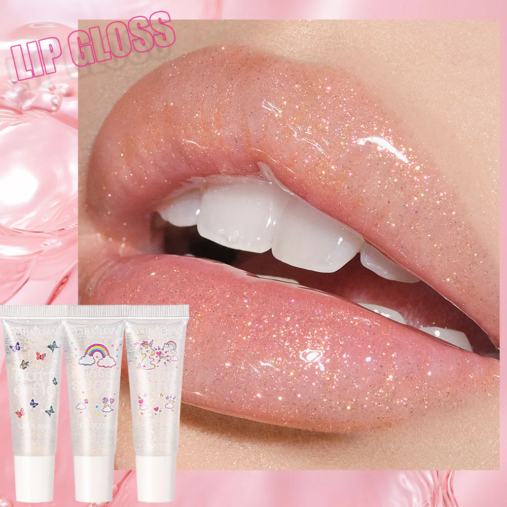Yabaolian Transparent Lip Gloss Rainbow Sugar - Image 3